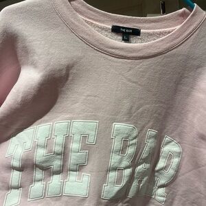 The Bar Light Pink Varsity Sweatshirt